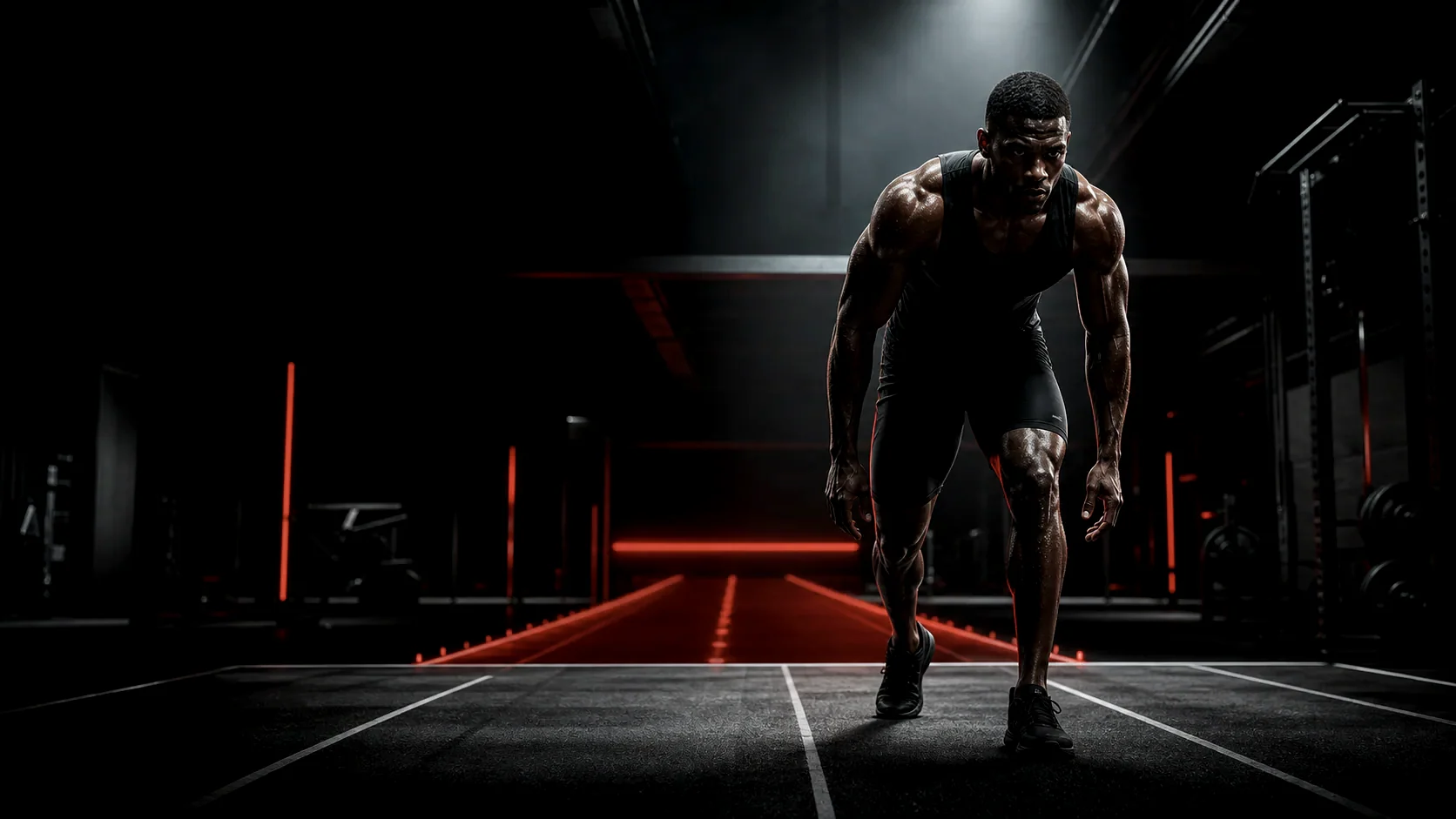 Elite sprinter in the ARC/01 performance chamber